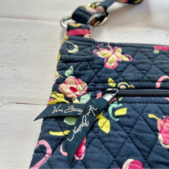 Vera Bradley Hipster Cross Body Bag | Legacy Pattern "Ribbons" - Picture 6 of 15